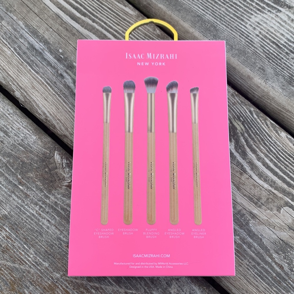 NWT Issac Mizrahi Natural Eyebrush Set